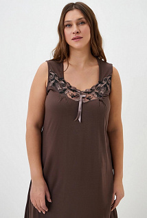 0134 Сорочка АГАПЭ с кружев , Коричневый